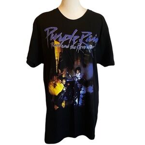 The Prince Estate Black Purple Rain Graphic T-Shirt. NWT. Size L.